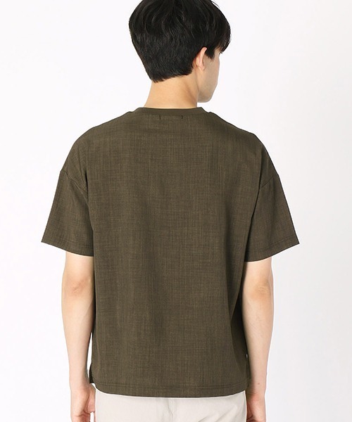 COMME CA ISM(コムサイズム)の「★雑誌掲載商品★ 布帛 Tシャツ(Tシャツ/カットソー・メンズ・ネイビー/ブラウン/グレー/カーキ・MEDIUM/LARGE/X-LARGE)」の12枚目の写真