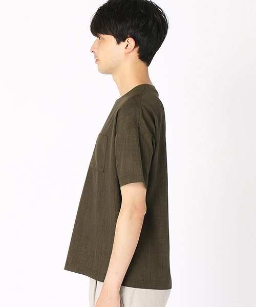 COMME CA ISM(コムサイズム)の「★雑誌掲載商品★ 布帛 Tシャツ(Tシャツ/カットソー・メンズ・ネイビー/ブラウン/グレー/カーキ・MEDIUM/LARGE/X-LARGE)」の11枚目の写真
