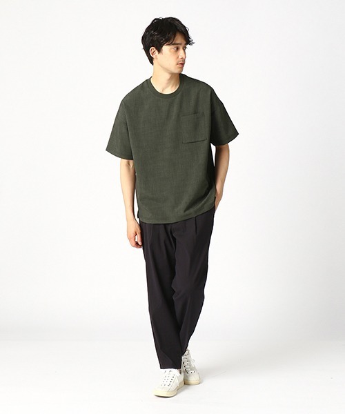 COMME CA ISM(コムサイズム)の「★雑誌掲載商品★ 布帛 Tシャツ(Tシャツ/カットソー・メンズ・ネイビー/ブラウン/グレー/カーキ・MEDIUM/LARGE/X-LARGE)」の21枚目の写真