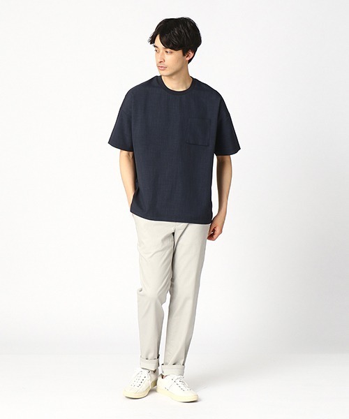 COMME CA ISM(コムサイズム)の「★雑誌掲載商品★ 布帛 Tシャツ(Tシャツ/カットソー・メンズ・ネイビー/ブラウン/グレー/カーキ・MEDIUM/LARGE/X-LARGE)」の20枚目の写真