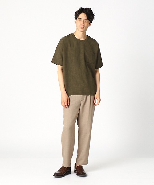 COMME CA ISM(コムサイズム)の「★雑誌掲載商品★ 布帛 Tシャツ(Tシャツ/カットソー・メンズ・ネイビー/ブラウン/グレー/カーキ・MEDIUM/LARGE/X-LARGE)」の19枚目の写真