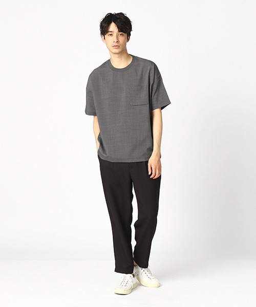 COMME CA ISM(コムサイズム)の「★雑誌掲載商品★ 布帛 Tシャツ(Tシャツ/カットソー・メンズ・ネイビー/ブラウン/グレー/カーキ・MEDIUM/LARGE/X-LARGE)」の18枚目の写真