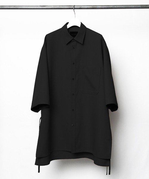 Wizzard(ウィザード)の「Wizzard ウィザード / H/S SLIT SHIRTS ハーフスリーブスリットシャツ / WSA20-061(シャツ/ブラウス・メンズ・ベージュ/ホワイト/ブラック・1/2/3)」の2枚目の写真