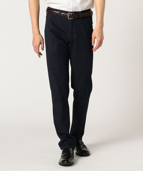 EDWIN（エドウィン）の「デニスラ スリムテーパード（スラックス・メンズ・ブラック/ベージュ/グレー/インディゴブルー/ピンク/サックスブルー/ブルーグレー/ダークベージュ/ブラウン系その他/ホワイト×ブルー/ホワイト×グレー/ブルー系その他/ネイビー/ブルー系その他2/ブラック系その他/ブルー系その他3/ベージュ系その他/グレー系その他/オフホワイト/モスグリーン/レンガ/ブルー系その他4・34/32/30/31/33/29/36）」の16枚目の写真