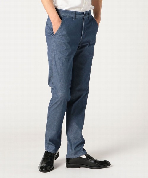 EDWIN（エドウィン）の「デニスラ スリムテーパード（スラックス・メンズ・ブラック/ベージュ/グレー/インディゴブルー/ピンク/サックスブルー/ブルーグレー/ダークベージュ/ブラウン系その他/ホワイト×ブルー/ホワイト×グレー/ブルー系その他/ネイビー/ブルー系その他2/ブラック系その他/ブルー系その他3/ベージュ系その他/グレー系その他/オフホワイト/モスグリーン/レンガ/ブルー系その他4・34/32/30/31/33/29/36）」の8枚目の写真