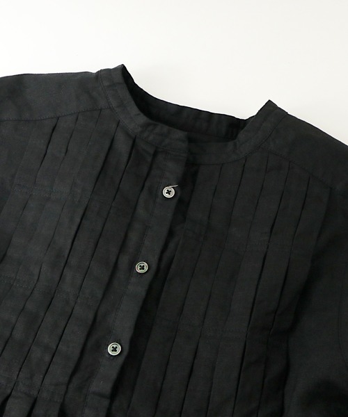 ubasoku（ウバソク）の「【 ubasoku / ウバソク 】 バンドカラーピンタックノースリブラウス　ub-0035　BNT（シャツ/ブラウス・レディース・ホワイト/ブラック/パープル/その他1/その他2・FREE）」の22枚目の写真