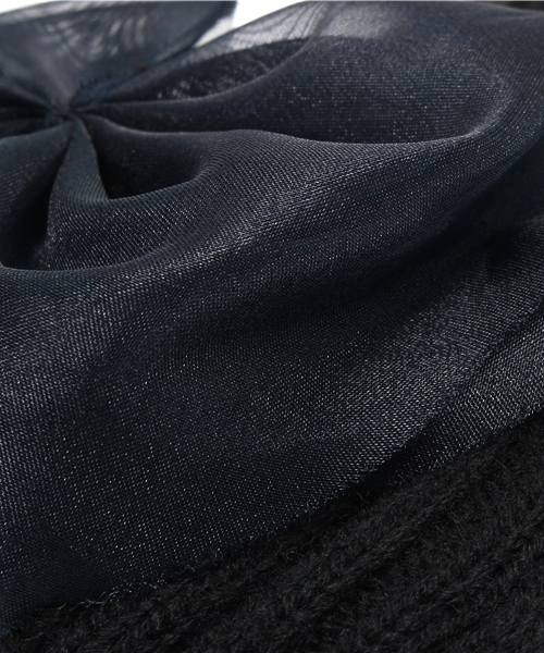 ROSE BUD（ローズバッド）の「(CONTROL FREAK)47-0208 0（ニットキャップ/ビーニー・レディース・ホワイト/ネイビー/ブラック・ONE SIZE）」の7枚目の写真