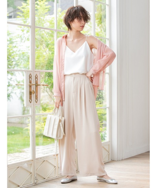 fifth（フィフス）の「フロントタックカラーワイドパンツ（その他パンツ・レディース・ベージュ/イエロー/ライトグリーン・SMALL/MEDIUM）」の2枚目の写真