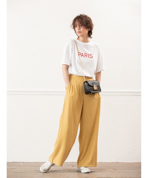 fifth（フィフス）の「フロントタックカラーワイドパンツ（その他パンツ・レディース・ベージュ/イエロー/ライトグリーン・SMALL/MEDIUM）」の3枚目の写真