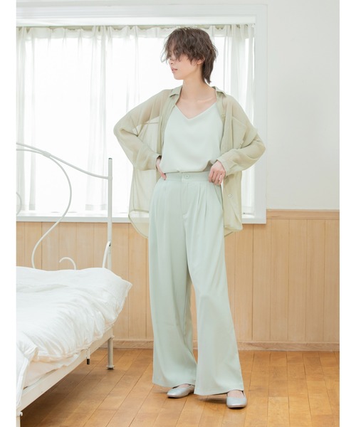 fifth（フィフス）の「フロントタックカラーワイドパンツ（その他パンツ・レディース・ベージュ/イエロー/ライトグリーン・SMALL/MEDIUM）」の7枚目の写真