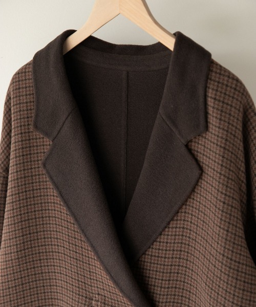 LOWRYS FARM(ローリーズファーム)の「メリノWフェイスリバーシブルコート 882127(その他アウター・レディース・ブラック/グレー系その他/ブラウン系その他・FREE)」の4枚目の写真