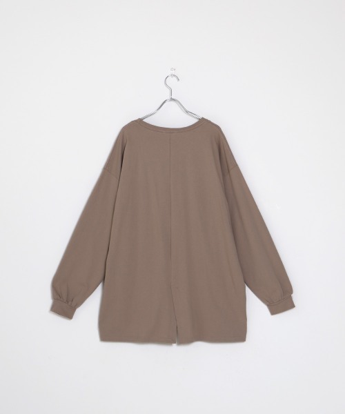Bab(バブ)の「【WEB限定】ヘビーウェイトロングカットソー(Tシャツ/カットソー・レディース・チャコールグレー/ブラウン/オフホワイト/モカ・FREE)」の20枚目の写真