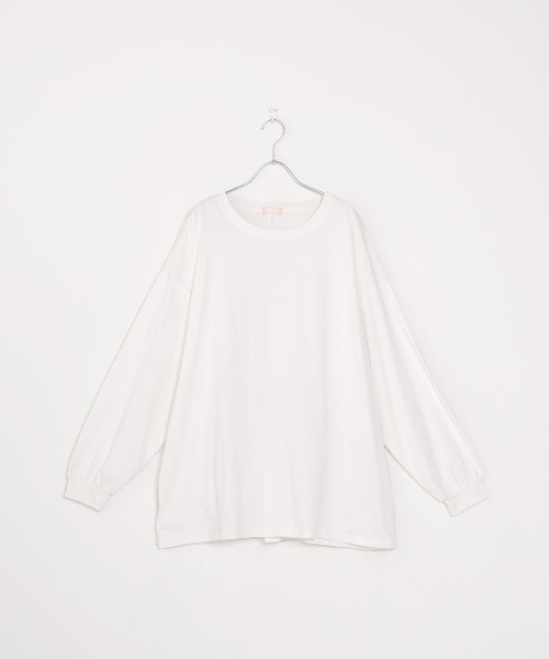 Bab(バブ)の「【WEB限定】ヘビーウェイトロングカットソー(Tシャツ/カットソー・レディース・チャコールグレー/ブラウン/オフホワイト/モカ・FREE)」の10枚目の写真