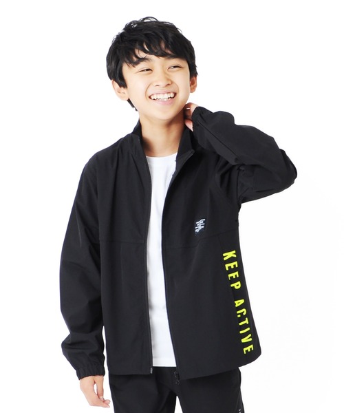 GLAZOS（グラソス）の「4wayストレッチ・スタンドジップアップジャケット（ナイロンジャケット・キッズ・ブラック/ネイビー・150cm/130cm/160cm/140cm）」の11枚目の写真