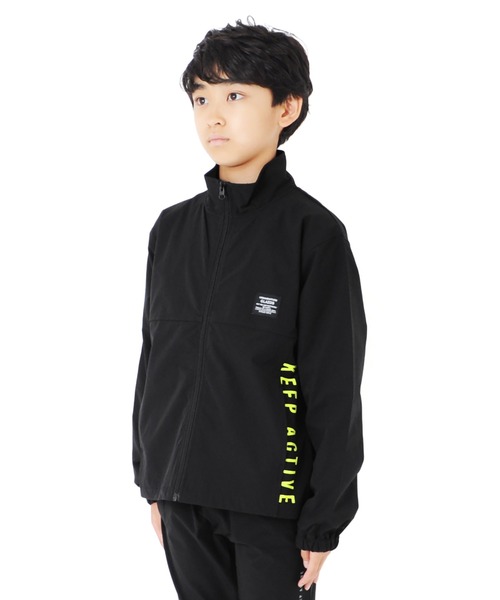 GLAZOS（グラソス）の「4wayストレッチ・スタンドジップアップジャケット（ナイロンジャケット・キッズ・ブラック/ネイビー・150cm/130cm/160cm/140cm）」の3枚目の写真