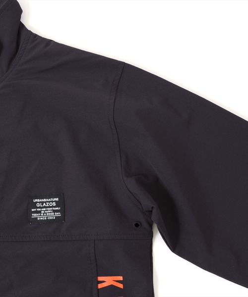 GLAZOS（グラソス）の「4wayストレッチ・スタンドジップアップジャケット（ナイロンジャケット・キッズ・ブラック/ネイビー・150cm/130cm/160cm/140cm）」の8枚目の写真