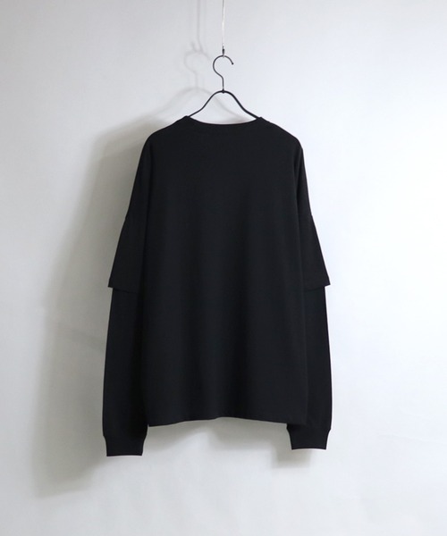 Confirm(コンファーム)の「Confirm / コンファーム フェイクレイヤードロンT(Tシャツ/カットソー・メンズ・ブラック/ホワイト/サックスブルー/ベージュ・M/L)」の22枚目の写真