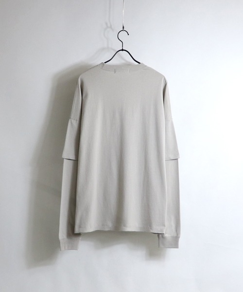 Confirm(コンファーム)の「Confirm / コンファーム フェイクレイヤードロンT(Tシャツ/カットソー・メンズ・ブラック/ホワイト/サックスブルー/ベージュ・M/L)」の9枚目の写真