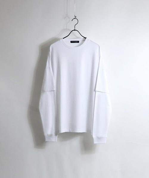 Confirm(コンファーム)の「Confirm / コンファーム フェイクレイヤードロンT(Tシャツ/カットソー・メンズ・ブラック/ホワイト/サックスブルー/ベージュ・M/L)」の5枚目の写真