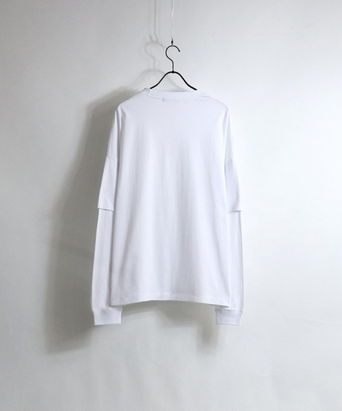 Confirm(コンファーム)の「Confirm / コンファーム フェイクレイヤードロンT(Tシャツ/カットソー・メンズ・ブラック/ホワイト/サックスブルー/ベージュ・M/L)」の6枚目の写真