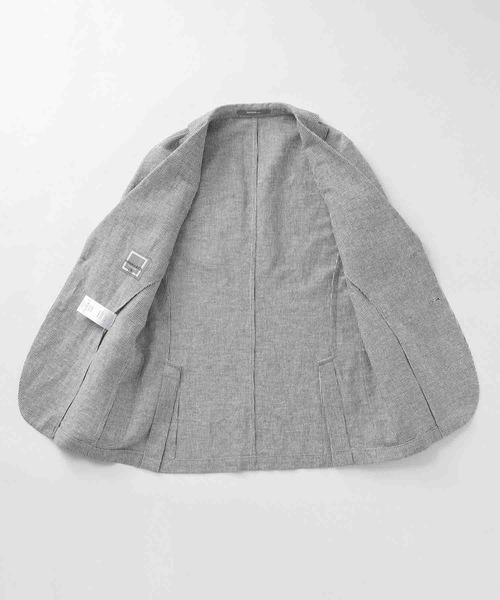 NANO universe（ナノユニバース）の「HAVANA/コットンリネンセットアップストライプ2Bジャケット（テーラードジャケット・メンズ・ブラック・44/46/48/50）」の5枚目の写真