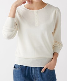 un dix cors（アンディコール）の「【洗える】ヘンリーネックニット（長袖）（ニット/セーター）」