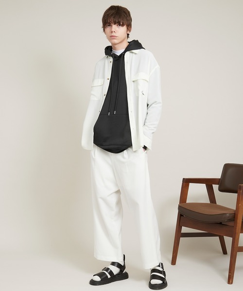 EMMA CLOTHES（エマクローズ）の「ビッグシルエット クオリティーブライト裏毛 プルオーバーパーカー/EMMA CLOTHES（パーカー・メンズ・アッシュブラウン/グレイッシュベージュ/ダークグレー/ブラック/ブルー系その他・L/M）」の8枚目の写真