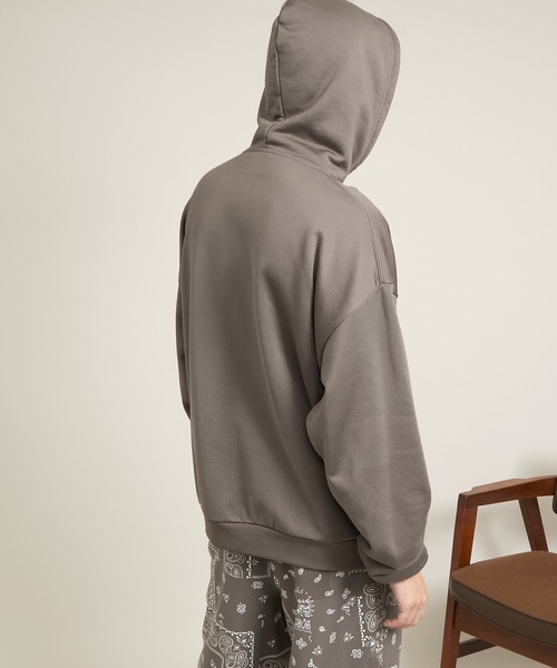 EMMA CLOTHES（エマクローズ）の「ビッグシルエット クオリティーブライト裏毛 プルオーバーパーカー/EMMA CLOTHES（パーカー・メンズ・アッシュブラウン/グレイッシュベージュ/ダークグレー/ブラック/ブルー系その他・L/M）」の13枚目の写真