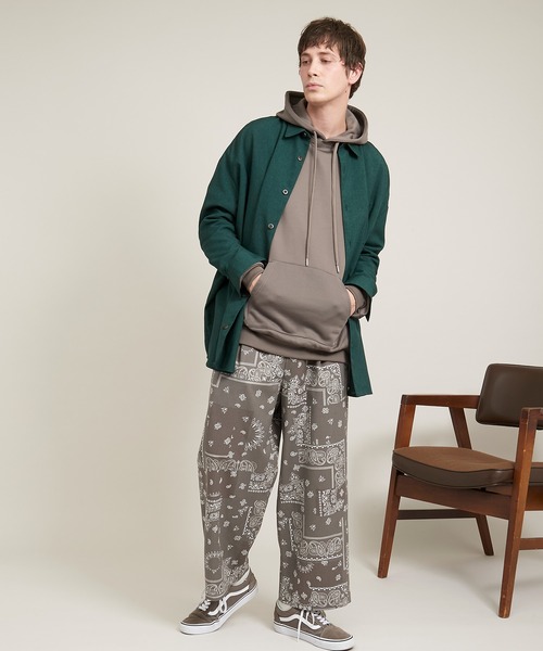 EMMA CLOTHES（エマクローズ）の「ビッグシルエット クオリティーブライト裏毛 プルオーバーパーカー/EMMA CLOTHES（パーカー・メンズ・アッシュブラウン/グレイッシュベージュ/ダークグレー/ブラック/ブルー系その他・L/M）」の14枚目の写真