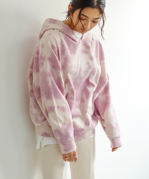 Auntie Rosa Holiday(アンティローザホリデー)の「タイダイ柄パーカ(パーカー・レディース・グリーン/ブルー/パープル/ブラック・FREE)」の4枚目の写真