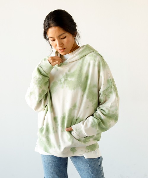 Auntie Rosa Holiday(アンティローザホリデー)の「タイダイ柄パーカ(パーカー・レディース・グリーン/ブルー/パープル/ブラック・FREE)」の22枚目の写真