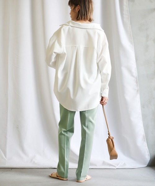 select MOCA(セレクトモカ)の「シンプルテーパードパンツ(スラックス・レディース・レッド/イエロー/グリーン・SMALL/MEDIUM)」の7枚目の写真