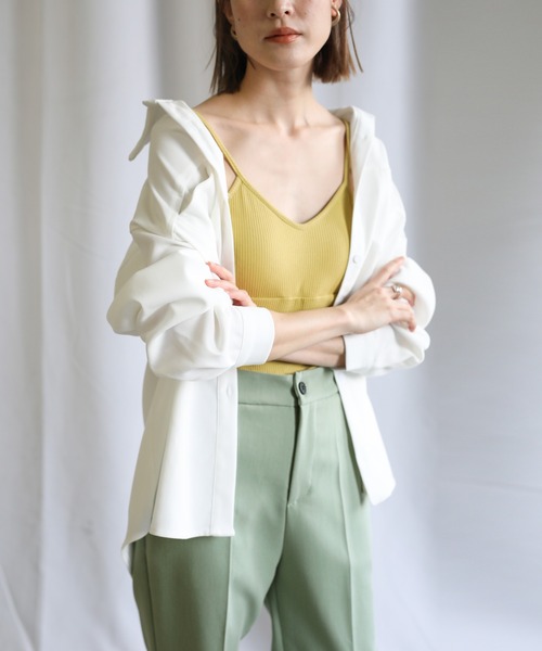 select MOCA(セレクトモカ)の「シンプルテーパードパンツ(スラックス・レディース・レッド/イエロー/グリーン・SMALL/MEDIUM)」の9枚目の写真