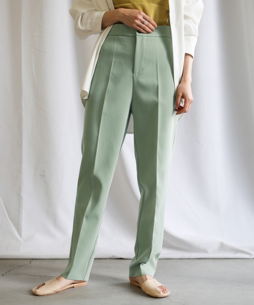 select MOCA(セレクトモカ)の「シンプルテーパードパンツ(スラックス・レディース・レッド/イエロー/グリーン・SMALL/MEDIUM)」の14枚目の写真