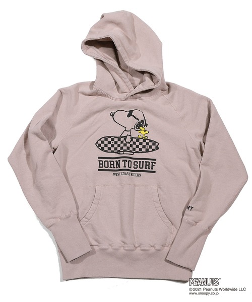 TMT(ティーエムティー)の「PEANUTS×TMT SWEAT HOODIE(BONE TO SURF)(パーカー・メンズ・トップグレー/ブラック/モカ・SMALL/MEDIUM/LARGE/X-LARGE/XX-LARGE)」の3枚目の写真