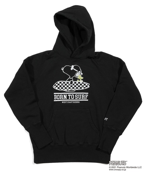 TMT(ティーエムティー)の「PEANUTS×TMT SWEAT HOODIE(BONE TO SURF)(パーカー・メンズ・トップグレー/ブラック/モカ・SMALL/MEDIUM/LARGE/X-LARGE/XX-LARGE)」の9枚目の写真