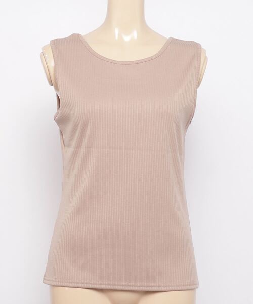 DISCOAT（ディスコート）の「【前後2WAY】リブスクエアタンクトップ（タンクトップ・レディース・ミント/アイボリー/ライトグレー/チャコールグレー/ライトベージュ/イエロー・FREE）」の8枚目の写真