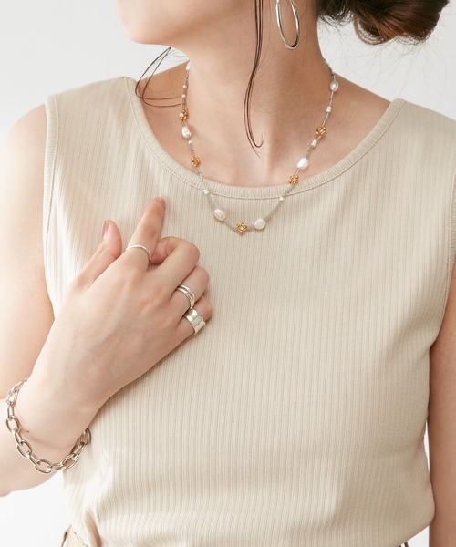 DISCOAT（ディスコート）の「【前後2WAY】リブスクエアタンクトップ（タンクトップ・レディース・ミント/アイボリー/ライトグレー/チャコールグレー/ライトベージュ/イエロー・FREE）」の18枚目の写真