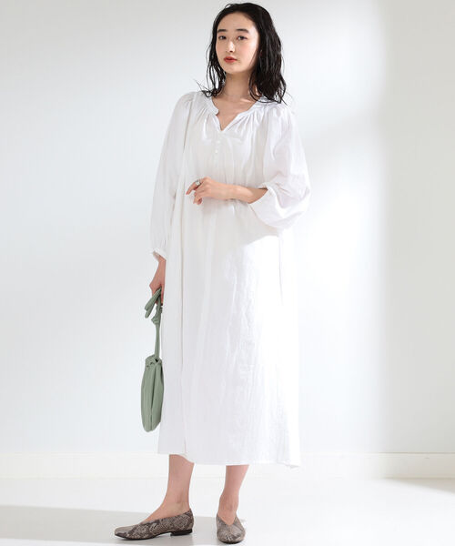 Ray BEAMS ギャザーボリュームワンピース Ray BEAMS（レイビームス）の「Ray BEAMS / ギャザー ボリューム