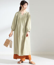 Ray BEAMS | Ray BEAMS / ギャザー ボリューム ワンピース(ワンピース)