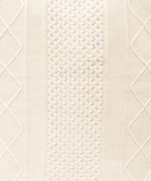 PairPair（ペアペア）の「マルチWAYケーブルカーディガン(ユニセックス)（カーディガン/ボレロ・レディース・ベージュ/ブルー/アイボリー・MEDIUM/LARGE）」の12枚目の写真