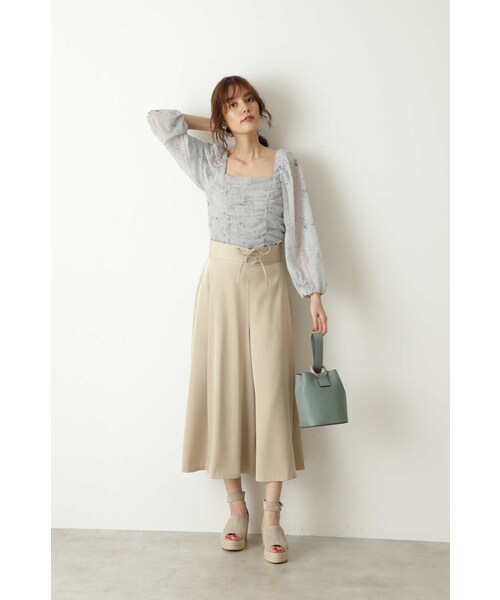 JILL STUART（ジルスチュアート）の「◆【WEB限定 サイズ：4】アリーヌパンツ（その他パンツ・レディース・ブルー/ベージュ・0/4/2）」の21枚目の写真