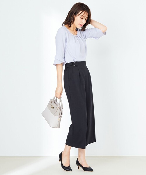 ANY SIS(エニィスィス)の「【美人百花5月号掲載】ラッフルフレアースリーブ ブラウス(シャツ/ブラウス・レディース・ホワイト系/ライトグレー系1/ライトグリーン系1/ライラック系1/ピンク系/ネイビー系1/ブラック系3・1/2/3)」の14枚目の写真