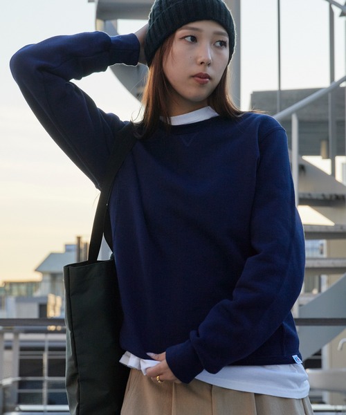 RUSSELL ATHLETIC / GANGCORP/GRAFFIT PIECE CREWNECK SWEATSHIRT/スウェット/L/コットン/BLU Russell Athletic/ラッセルアスレティック Dri Power Crewneck