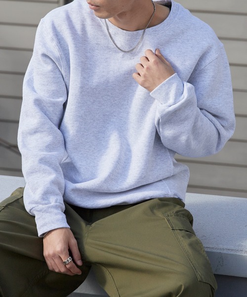 Russell Athletic（ラッセルアスレティック）の「Russell Athletic/ラッセルアスレティック Dri Power Crewneck Sweatshirt コットン クルーネック仕様 スウェット（スウェット・メンズ・チャコールグレー/ブラック/ブルー/ネイビー/ライトグレー/グレー/ホワイト・S/XL/L/M）」の18枚目の写真