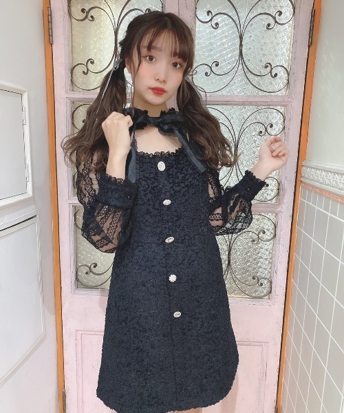 Swankiss(スワンキス)の「TS romantic lace O/P(ワンピース・レディース・ホワイト/ブラック/ピンク・FREE)」の3枚目の写真