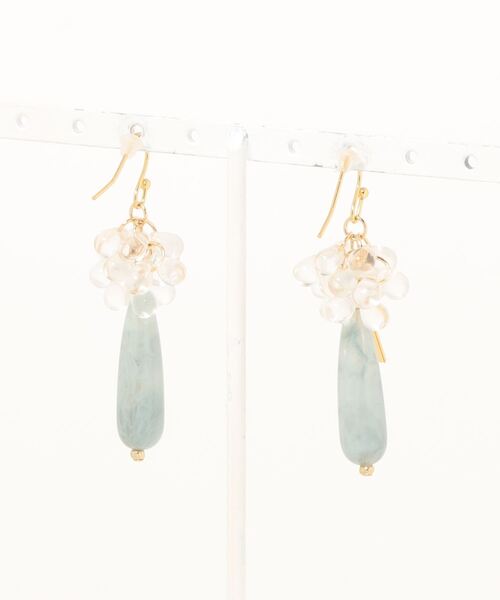 tone(トーン)の「【Chesara】つぶつぶドロップピアス(MA)(ピアス(両耳用)・レディース・ベージュ/パープル/ブラウン/ミント・FREE)」の7枚目の写真