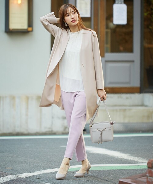 ANY SIS(エニィスィス)の「ハイウエストテーパード パンツ(その他パンツ・レディース・ダークブラウン系/ベージュ系/ライラック系・1/2/3)」の4枚目の写真