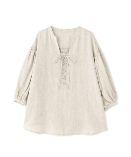 N.（N. Natural Beauty Basic）（エヌエヌナチュラルビューティーベーシック）の「◆レースアップブラウス（シャツ/ブラウス・レディース・ピンク/グリーン/ナチュラル・MEDIUM）」の17枚目の写真