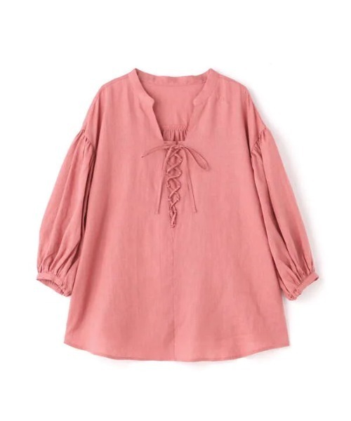 N.（N. Natural Beauty Basic）（エヌエヌナチュラルビューティーベーシック）の「◆レースアップブラウス（シャツ/ブラウス・レディース・ピンク/グリーン/ナチュラル・MEDIUM）」の18枚目の写真